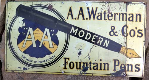 AA WAYTERMA & Co's  PORCELAIN ADVERTISING SIGN